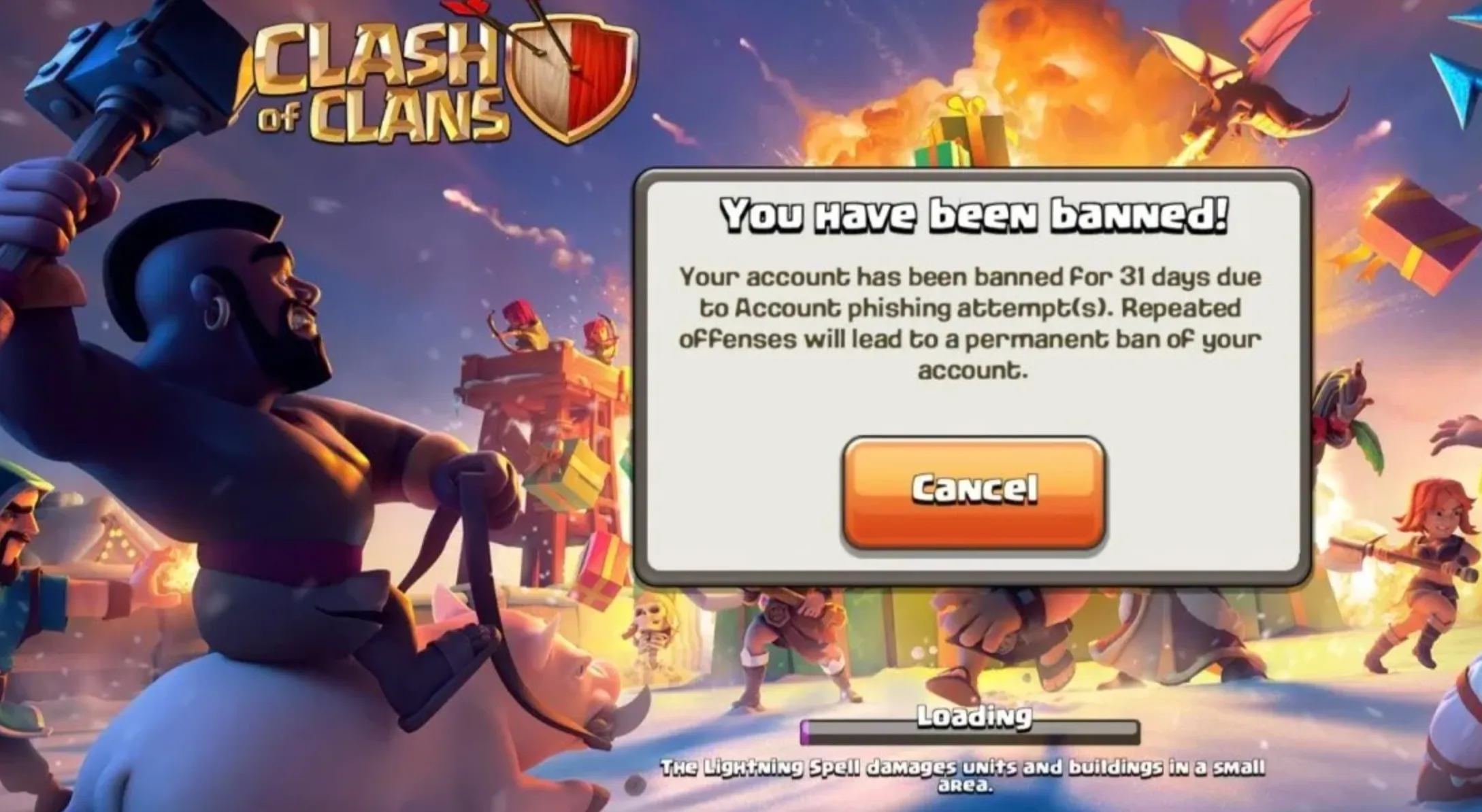 why i got banned in coc